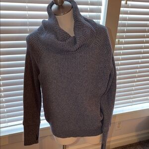 Market & Spruce Charcoal Cowl Neck Sweater